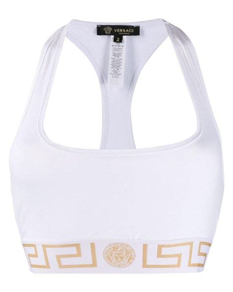 white versace sports bra|Versace sports bra and leggings.